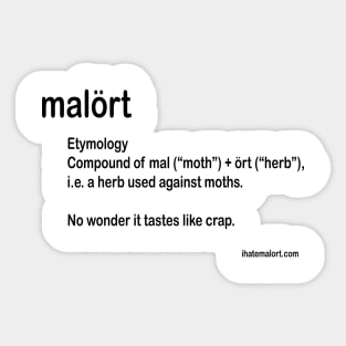 malort: Etymology Sticker